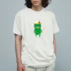 おばけ商店のおばけTシャツ＜クリームソーダになりたい河童＞ オーガニックコットンTシャツ