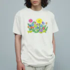 ムラカミ座公式グッズSHOPのending曲の花たち「ラッキー王」 オーガニックコットンTシャツ