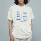 K＿Moonのアマビエブルー オーガニックコットンTシャツ