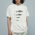 図の出世魚「鰤（ブリ）」 ver.関東 Organic Cotton T-Shirt