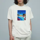 にゃんセグ販売局の公園のトロイ<summer> オーガニックコットンTシャツ