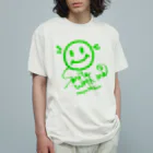 タキオン✩ライダー✩ラボのSmile with me【みどり】 Organic Cotton T-Shirt