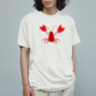 かぬぬの威嚇するザリガニ オーガニックコットンTシャツ