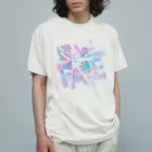UFOchanのNewface ロゴre オーガニックコットンTシャツ