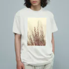 Leaves & Flowersの夕暮れ散歩|草を分け|タテ Organic Cotton T-Shirt