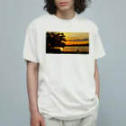ぽの3年前の夕焼け オーガニックコットンTシャツ