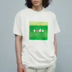 menkoiのメロンソーダLOGO オーガニックコットンTシャツ