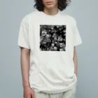 保護猫支援ショップ・パール女将のお宿の薔薇🌹　モノトーン Organic Cotton T-Shirt