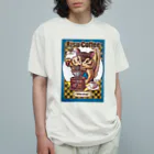 “little shop”福士悦子のリス・コーヒー オーガニックコットンTシャツ