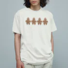 tomocco shopの土偶の刺繍横並び Organic Cotton T-Shirt