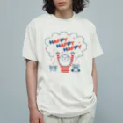 8anna storeのHAPPY HAPPY HAPPY！上を向いて笑おう！ Organic Cotton T-Shirt