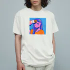 無糖 きな子のコーヒーﾋﾔｯ Organic Cotton T-Shirt