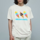 Lily bird（リリーバード）のアイスと文鳥ず ロゴ入り① Organic Cotton T-Shirt