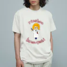 rinoの臨床検査技師・女の子・赤 オーガニックコットンTシャツ