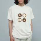 まめあじのおもてうらシイタケ Organic Cotton T-Shirt