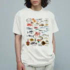 YoakeNecoのおさかな　集合 オーガニックコットンTシャツ