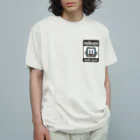 No.326のステッカーロゴ(ブラック) オーガニックコットンTシャツ