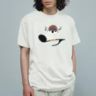 イラスト MONYAAT のスズメがちゅん B-L オーガニックコットンTシャツ