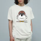 イラスト MONYAAT のスズメがちゅんA  Organic Cotton T-Shirt
