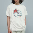 イラスト MONYAAT のポメラニアンは仕事中B オーガニックコットンTシャツ