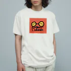 らぶかんすのMegane?カモ オーガニックコットンTシャツ