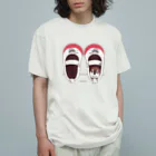 イラスト MONYAAT のスズメがちゅん*うわばきちゅんA** オーガニックコットンTシャツ