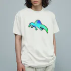 pluのカラフルスピノ❤️💛💚💙💜 オーガニックコットンTシャツ