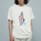 伊藤ヒロフミ売り場の貝殻ガール オーガニックコットンTシャツ