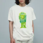 futaba_npoの佇むライオン オーガニックコットンTシャツ