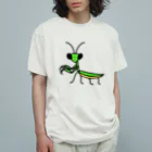 モリチエコのカマキリ オーガニックコットンTシャツ