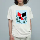 inko andの交錯する金魚 オーガニックコットンTシャツ