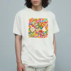 DAYUの派手グラフィックまるさんかく オーガニックコットンTシャツ