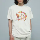 よちーずの魚と蛙の化身 オーガニックコットンTシャツ