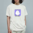 【ダウナー】脱力系専門店【エモ】の真っ白シマエナガ オーガニックコットンTシャツ
