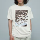 白山の山ショップの川を行くカモ Organic Cotton T-Shirt