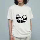 panda to kageのかぞく オーガニックコットンTシャツ