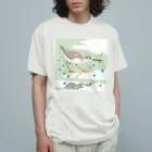 piro piro piccoloのソリハシシギとコメツキガニ オーガニックコットンTシャツ