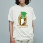 yuccoloのエマニエル大根 オーガニックコットンTシャツ