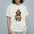 Satoshi MatsuuraのCat Samurai オーガニックコットンTシャツ