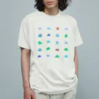 -MOCOPOCO- SUZURI 2号店のシーグラスのおばけがズラリ オーガニックコットンTシャツ