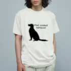 うちのあかりん家のmy dog Flat coated retriever Organic Cotton T-Shirt