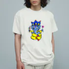 だるまキャットのガネーシャくん オーガニックコットンTシャツ