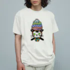 CREAMY YODAのソフトクリーム白黒ネコ オーガニックコットンTシャツ