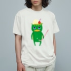おばけ商店のおばけTシャツ＜クリームソーダになりたい河童・大＞ Organic Cotton T-Shirt