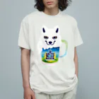 ヤム烈のホッキョクオオカミ のビールTシャツ オーガニックコットンTシャツ