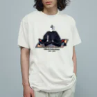 Nursery Rhymes  【アンティークデザインショップ】の小早川秀秋 - 白系背景 - Organic Cotton T-Shirt