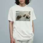 愛猫のグッズが欲しいのアライグマナスカルと子どもたち Organic Cotton T-Shirt