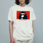 かんちゃんラボの暑すぎるひつじ(赤) オーガニックコットンTシャツ