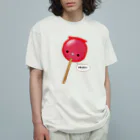 Draw freelyのりんご飴 オーガニックコットンTシャツ