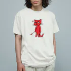 LONESOME TYPE ススの怒ネコ オーガニックコットンTシャツ